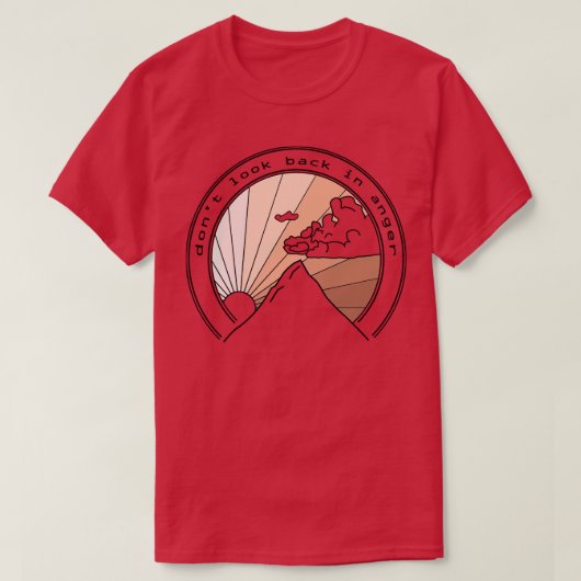 kijk niet in woede terug t-shirt (Design voorkant)