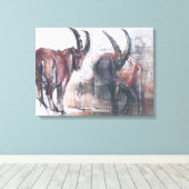 Kijk niet naar beneden canvas afdruk (Insitu (Houten vloer))