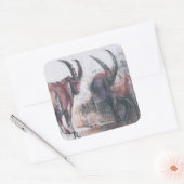 Kijk niet naar beneden vierkante sticker (Envelop)