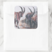 Kijk niet naar beneden vierkante sticker (Tas)