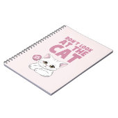 Kijk niet naar de kat - grappige witte kat notitieboek (Linkerzijde)