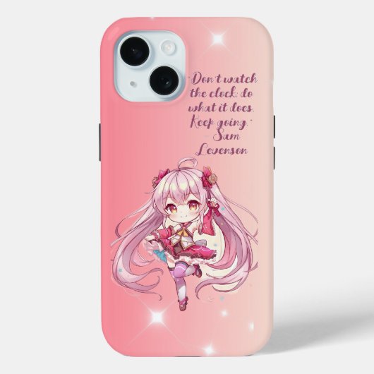 “Kijk niet naar de klok; doe wat hij doet. Case-Mate iPhone Case (Achterkant)