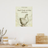 Kijk niet naar deze kip poster (Keuken)