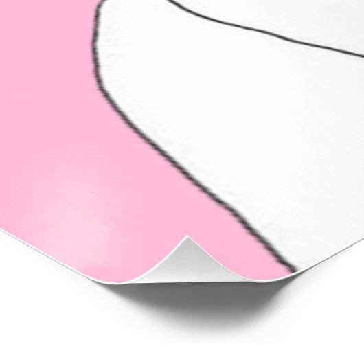 Kijk niet naar me esthetisch meisje. poster (Hoek)