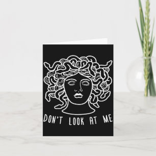 Kijk Niet Naar Me Medusa Grappige Slang Haar Griek Kaart