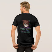Kijk niet naar mij, STOMMERD  Tri-Blend Shirt (Achterkant volledig)