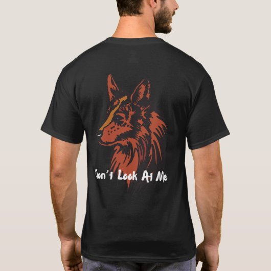 Kijk niet naar mij | Wolf Vibes T-shirt (Achterkant)