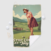 Kijk niet naar mijn putt golfhanddoek (Insitu)