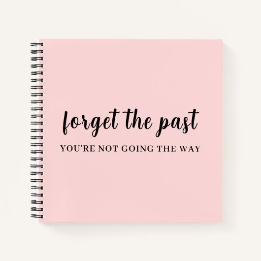 Kijk Niet Om Perzik Roze Ontwerp Notitieboek (Voorkant)