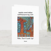 Kijk niet op! Wenskaart Kaart (Achterkant)