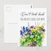 Kijk niet terug briefkaart (Voorkant / Achterkant)