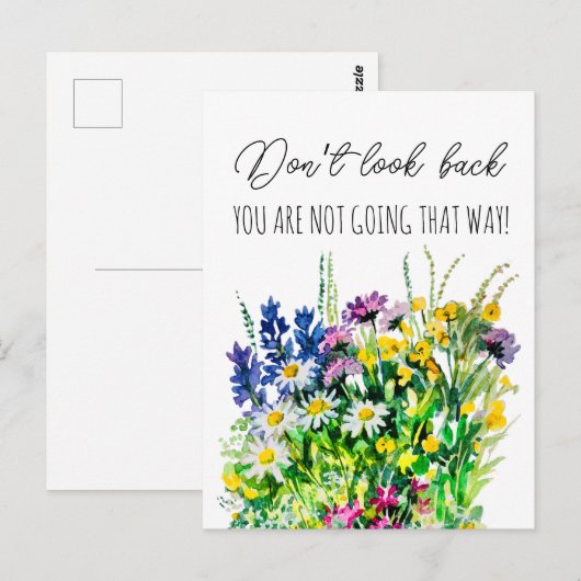 Kijk niet terug briefkaart (Voorkant / Achterkant)