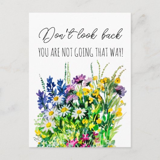 Kijk niet terug briefkaart (Voorkant)