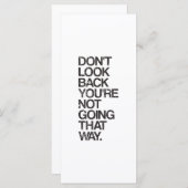 Kijk niet terug dat je niet zo gaat. (Voorkant / Achterkant)