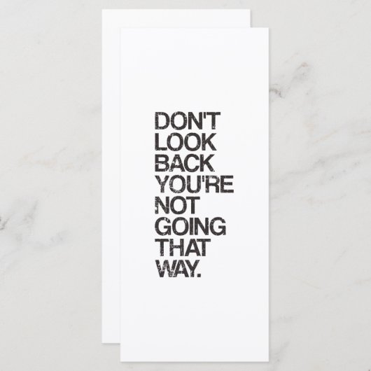 Kijk niet terug dat je niet zo gaat. (Voorkant / Achterkant)