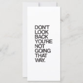 Kijk niet terug dat je niet zo gaat. (Voorkant)