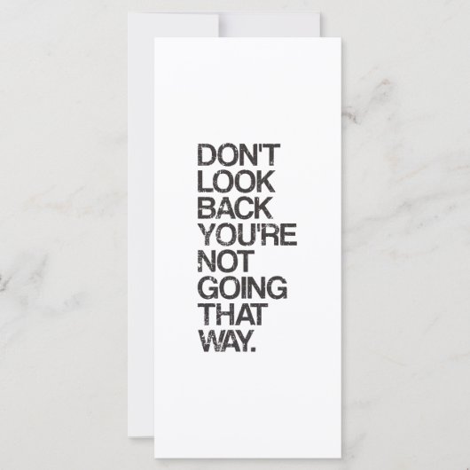 Kijk niet terug dat je niet zo gaat. (Voorkant)