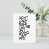 Kijk niet terug dat je niet zo gaat. briefkaart (Staand voorkant)