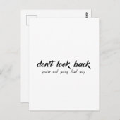 Kijk niet terug dat je niet zo gaat. briefkaart (Voorkant / Achterkant)