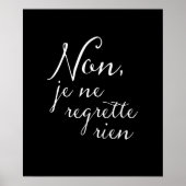 Kijk niet terug - geen spijt van Frans Inspirerend Poster (Voorkant)