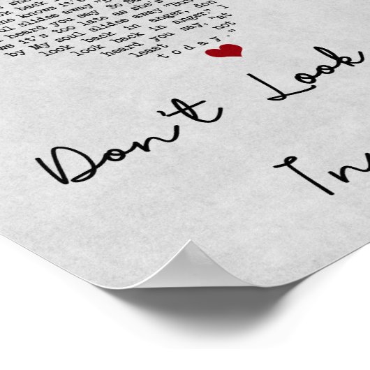 Kijk niet terug in het zwaardje van de woede. poster (Hoek)