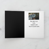 Kijk niet terug Inspirerend Motivatie Citaat Kaart (Binnen)