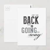 Kijk niet terug, je gaat niet zo. briefkaart (Voorkant / Achterkant)
