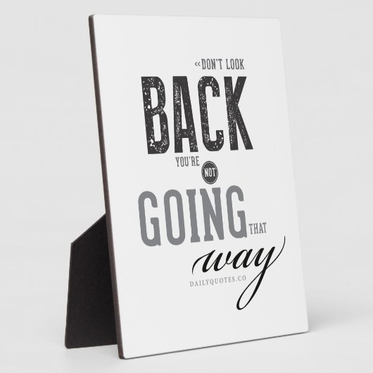 Kijk niet terug, je gaat niet zo. fotoplaat (Zijkant)