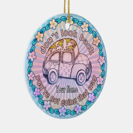 Kijk niet terug keramisch ornament (Rechts)