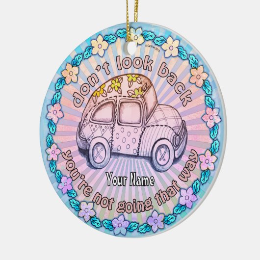 Kijk niet terug keramisch ornament (Links)