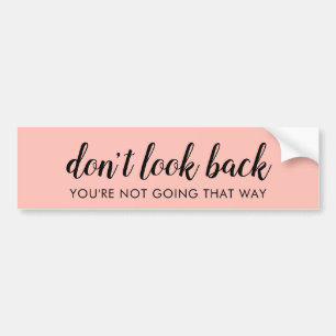 Kijk niet terug Modern Uplifting Peachy Pink Bumpersticker
