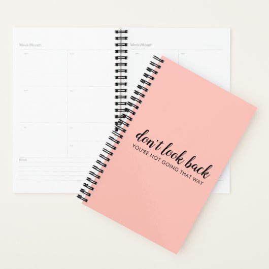 Kijk niet terug | Modern Uplifting Peachy Pink Planner (Display)