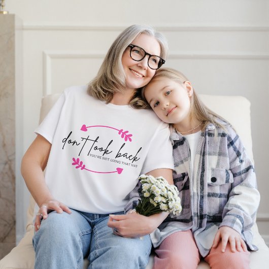 Kijk niet terug Moderne Inspirerend opvulling T-shirt