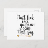 Kijk niet terug. Zo ga je niet. Briefkaart (Voorkant / Achterkant)
