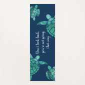 Kijk niet terug Zwemmen Blauwgroen Schildpadden Bl Yogamat (Voorkant)