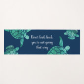 Kijk niet terug Zwemmen Blauwgroen Schildpadden Bl Yogamat (Voorkant (horizontaal))