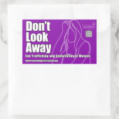 Kijk niet weg Sticker 4.5x2.7 (Tas)