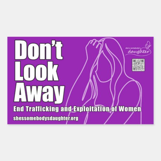 Kijk niet weg Sticker 4.5x2.7 (Voorkant)