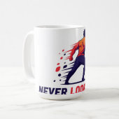 Kijk nooit meer terug naar Logo: Forward Momentum Koffiemok (Voorkant links)