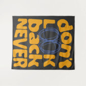 Kijk nooit terug wandkleed (Voorkant (horizontaal))