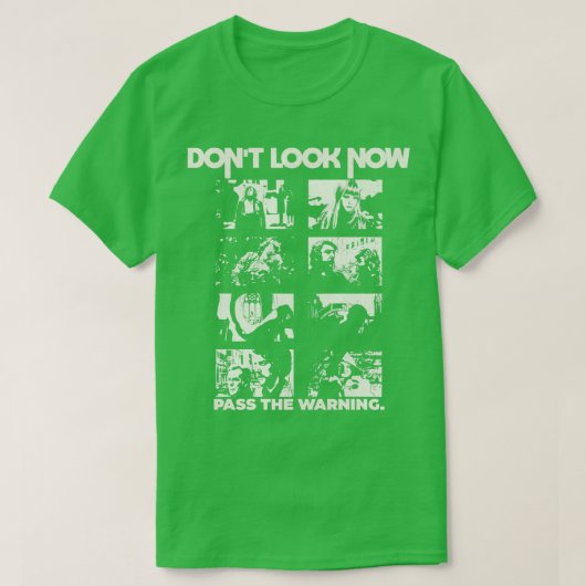Kijk nu niet naar horrorscènes t-shirt (Design voorkant)