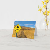 Kijk omhoog - Flying Pig Sign Note Kaart (Gele Bloem)