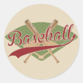  kijk op Baseball Sticker (Voorkant)