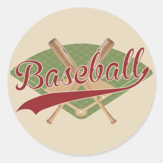 kijk op Baseball Sticker (Voorkant)