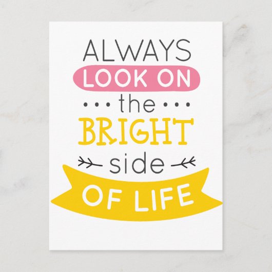 Kijk op de Heldere kant van het leven inspirerend Briefkaart (Voorkant)