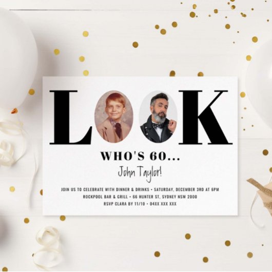  kijk op de uitnodiging van de Birthday Foto