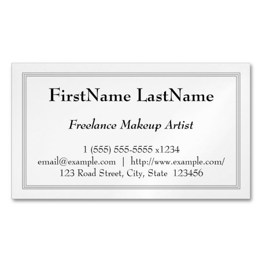  kijk op Freelance Makeup Artiest Magnetisch Visitekaartje (Voorkant)