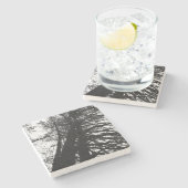 Kijk op in de bomen stenen onderzetter (Zijkant)