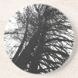 Kijk op in de bomen zandsteen onderzetter