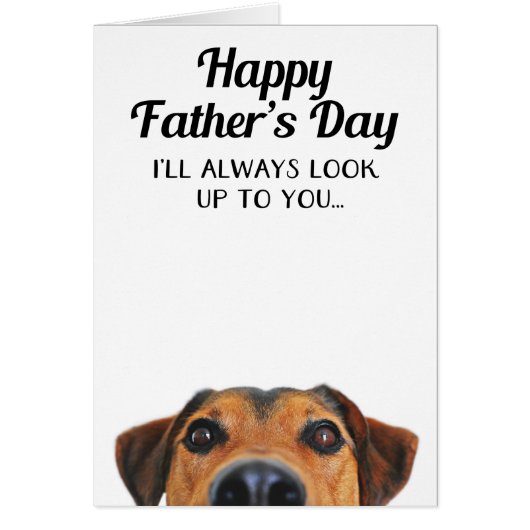 Kijk op je grappige Vaderdag kaart van Dog (Voorkant)